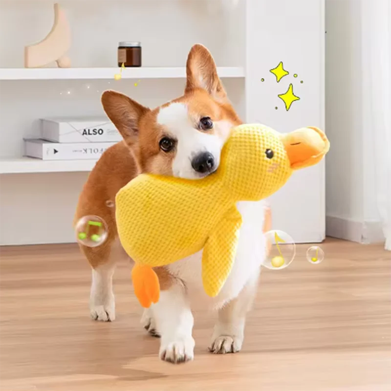 Squeaky Plush Duck Dog Toy