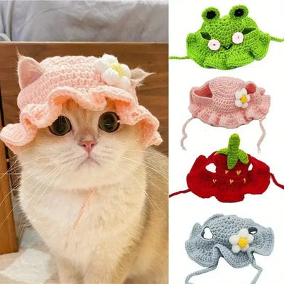 Knitted Hat for Cats and Small Dogs