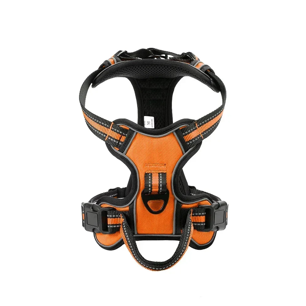 Reflective No-Pull Dog Harness - Orange / L
