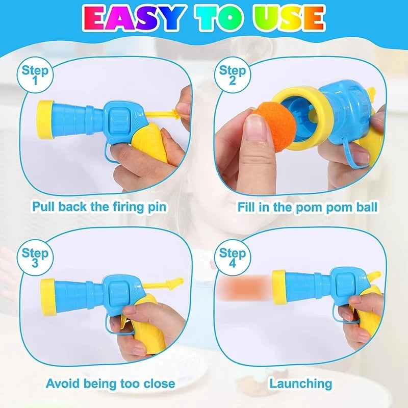 Pom-Pom Ball Launcher Cat Toy