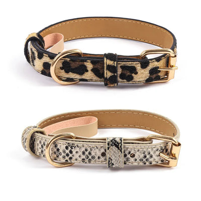 Leopard and Snake Print Collar