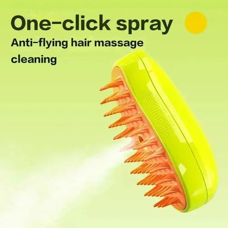 Steam Grooming Brush for Cats and Dogs, Rechargeable