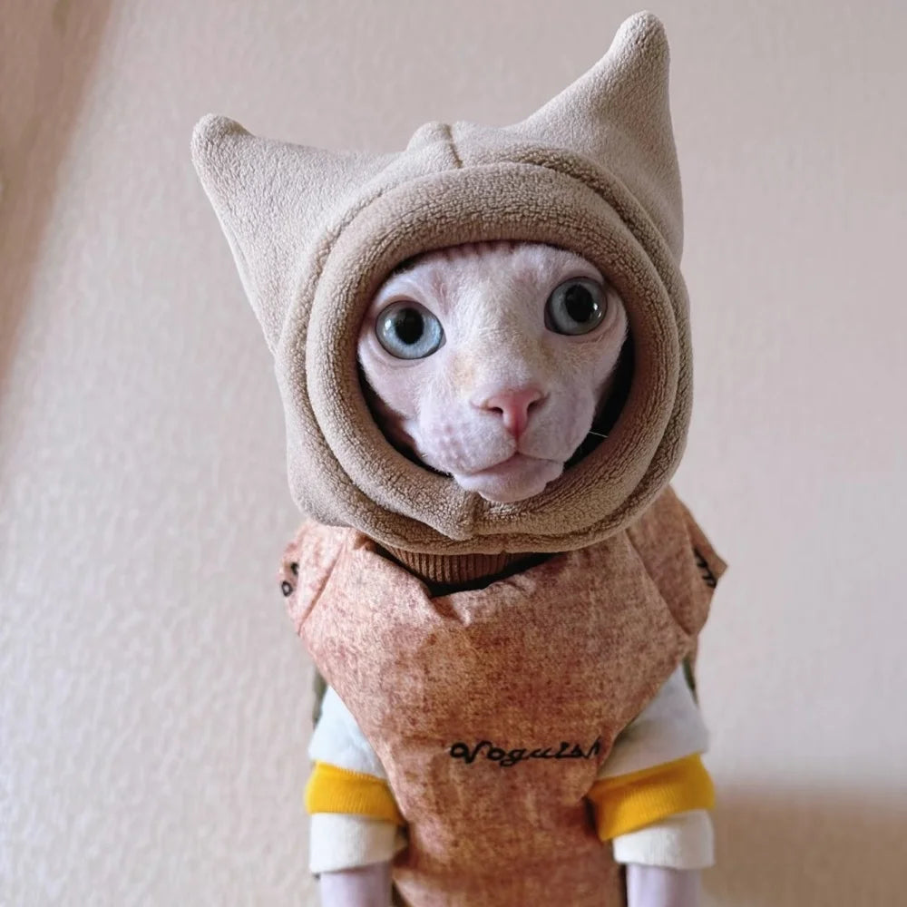 Fleece Hat for Sphynx Cats