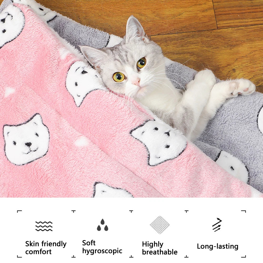 Double-Sided Plush Pet Mat