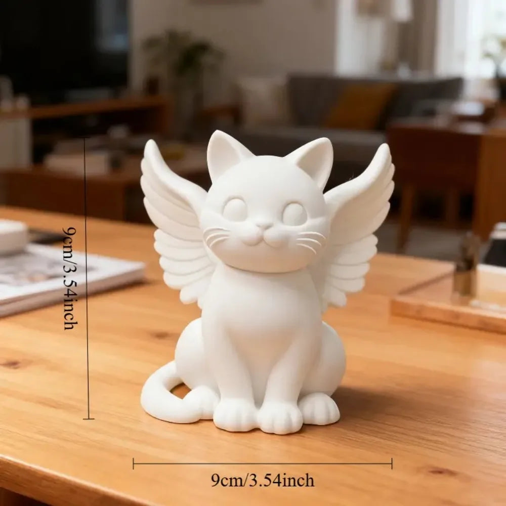 Angel Cat Memorial Statue