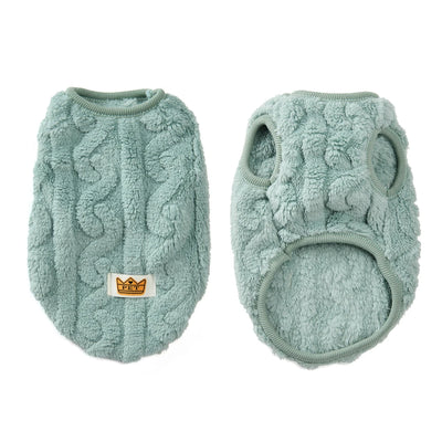 Cable Fleece Sweater with Crown Badge