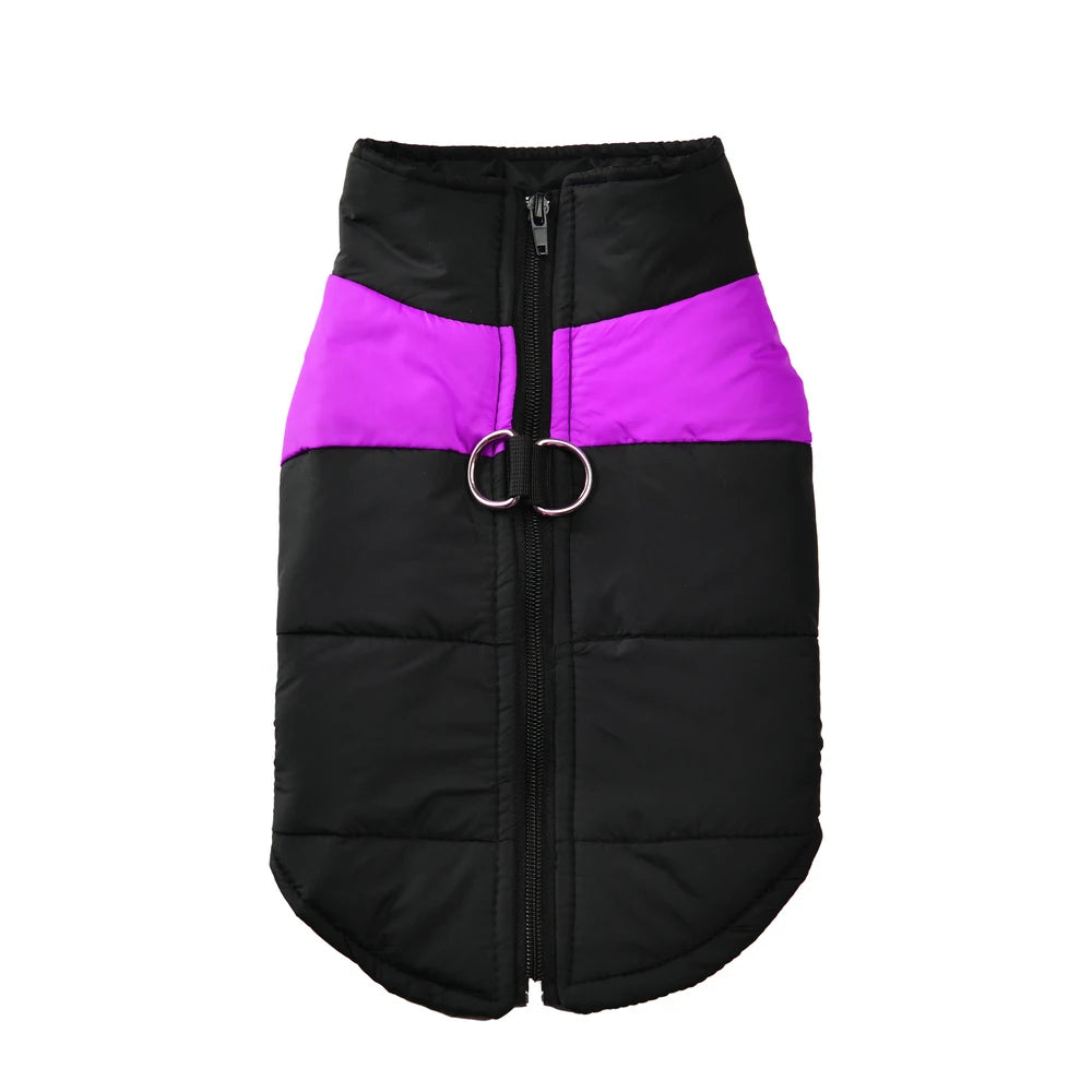 Padded Winter Dog Vest - Purple / XS