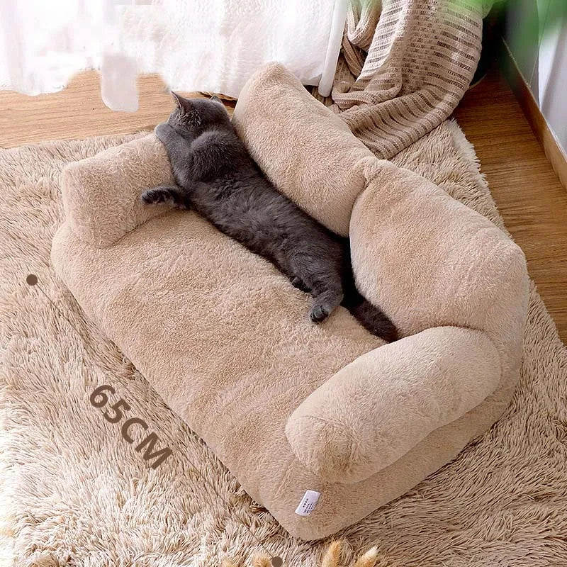 Luxury Plush Sofa Bed for Cats and Small Dogs