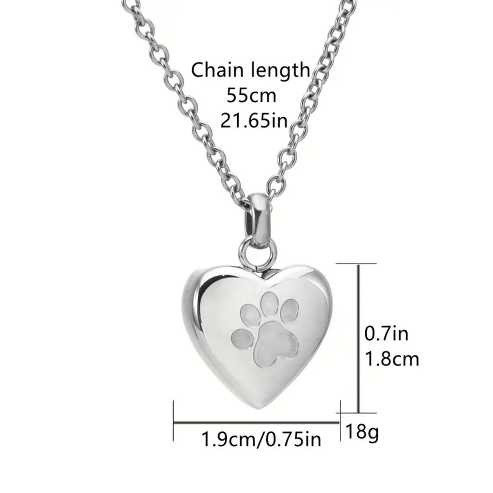 Paw Heart Keepsake Necklace