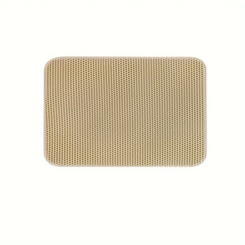 Large Double-Layer Cat Litter Mat - Beige / 30 x 30 cm