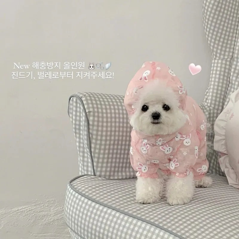Mesh Four-Leg Summer Jumpsuit for Small Dogs