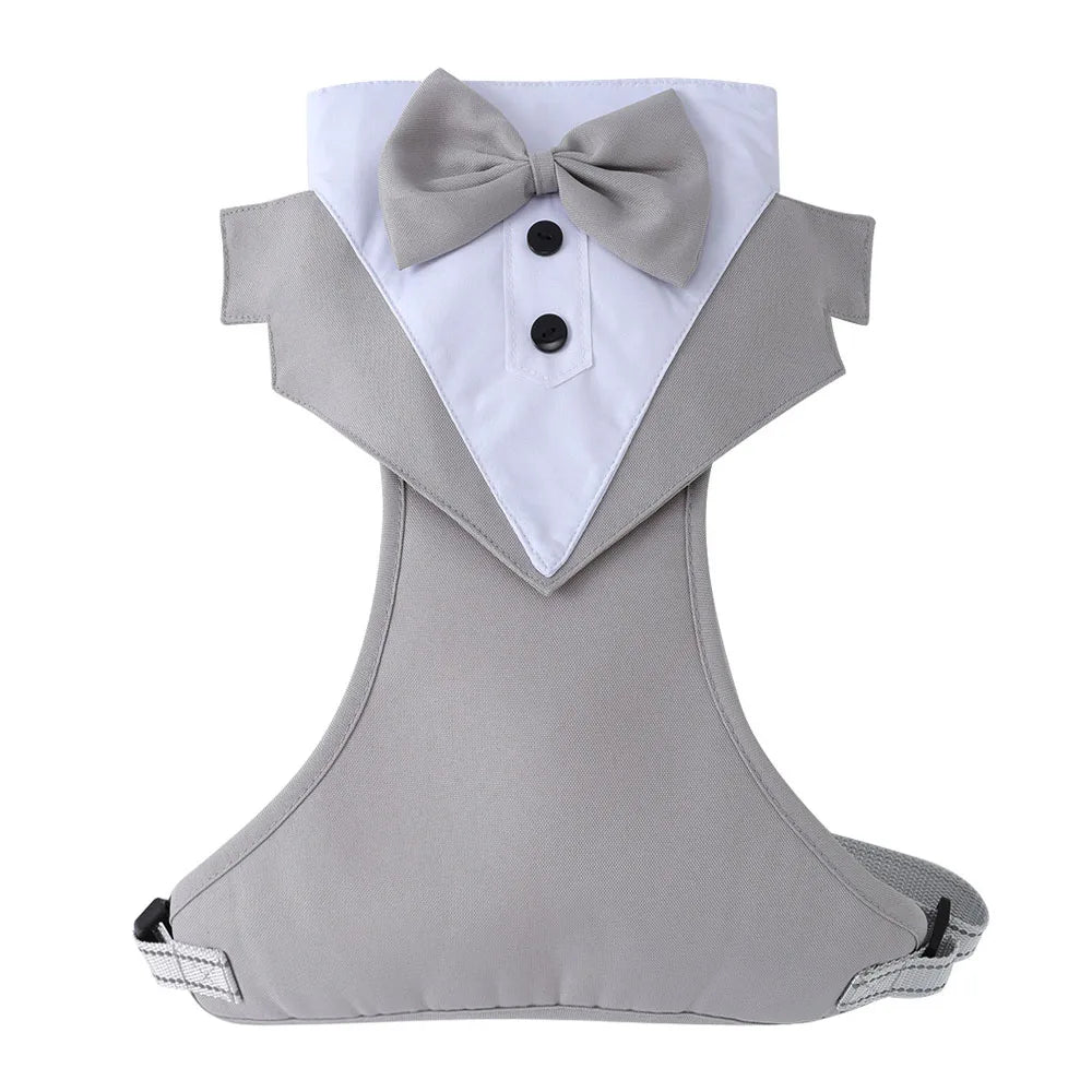 Tuxedo Dog Harness - Gray / S