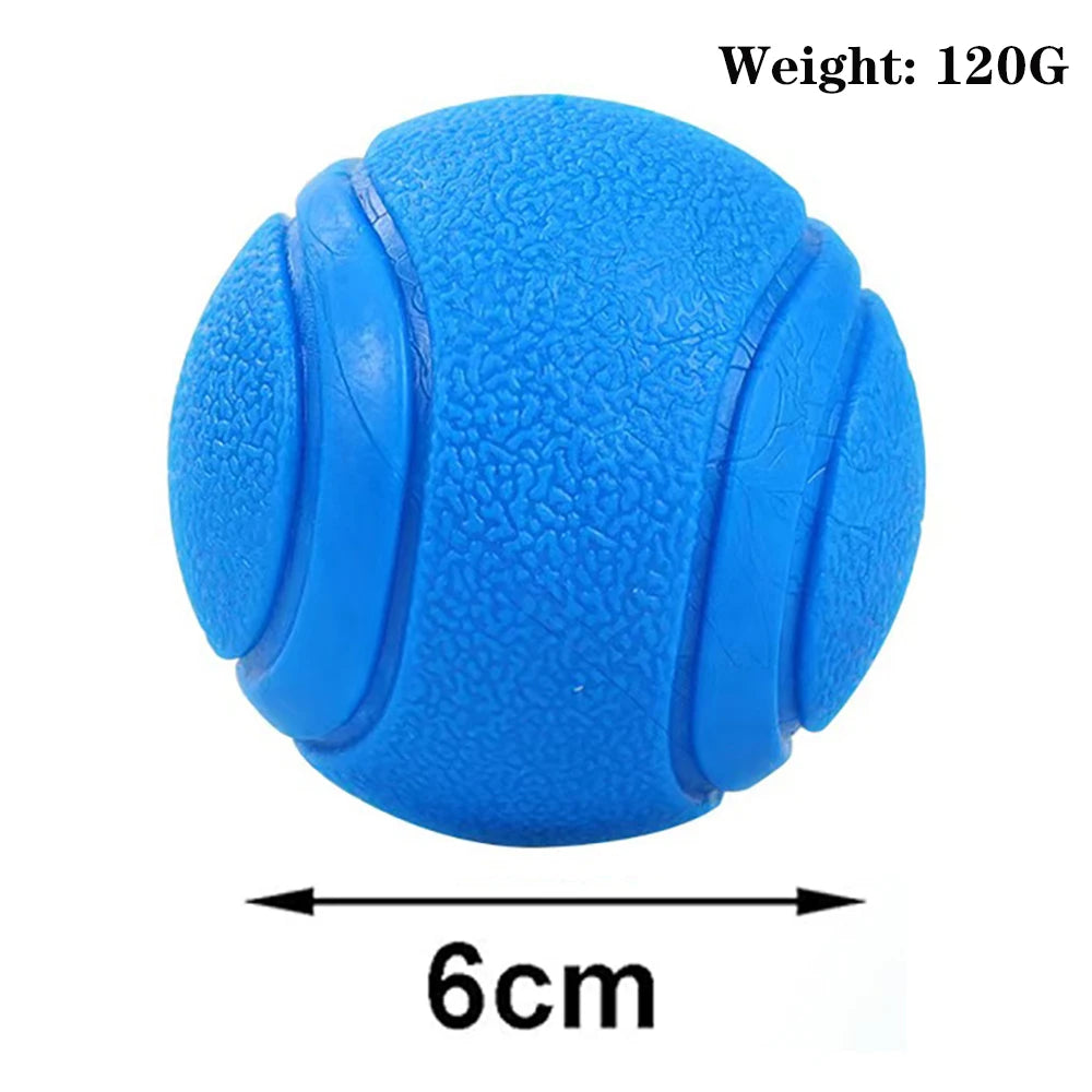Solid Rubber Fetch Ball - Blue, M (6 cm)