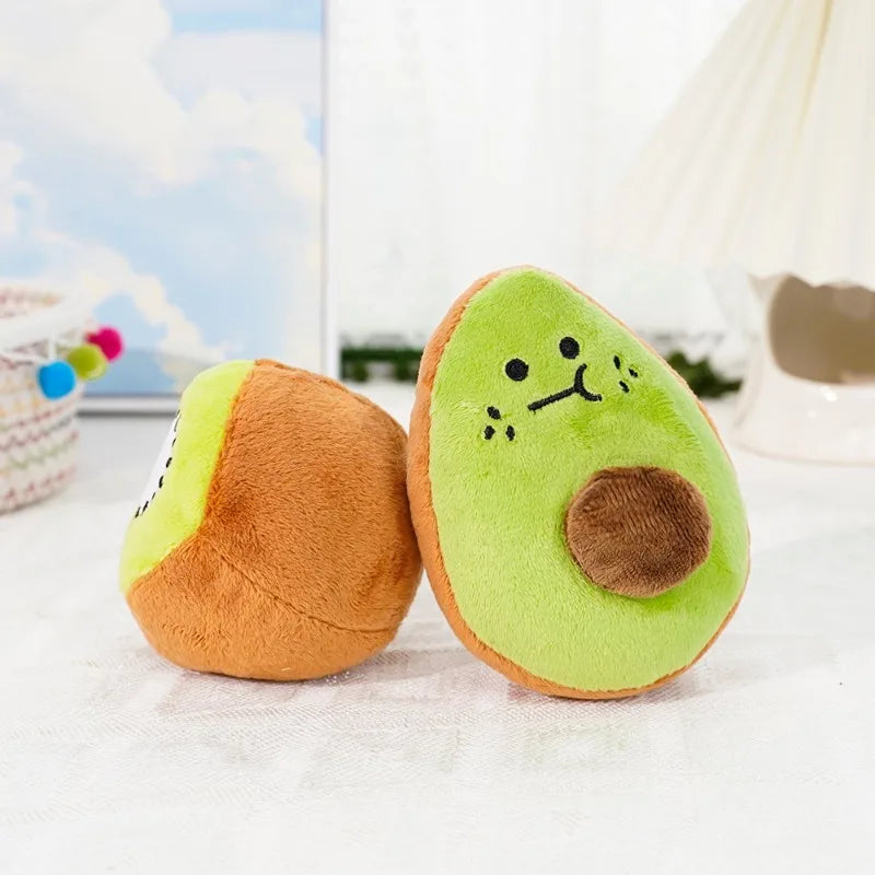 Avocado and Kiwi Squeaky Plush Toy