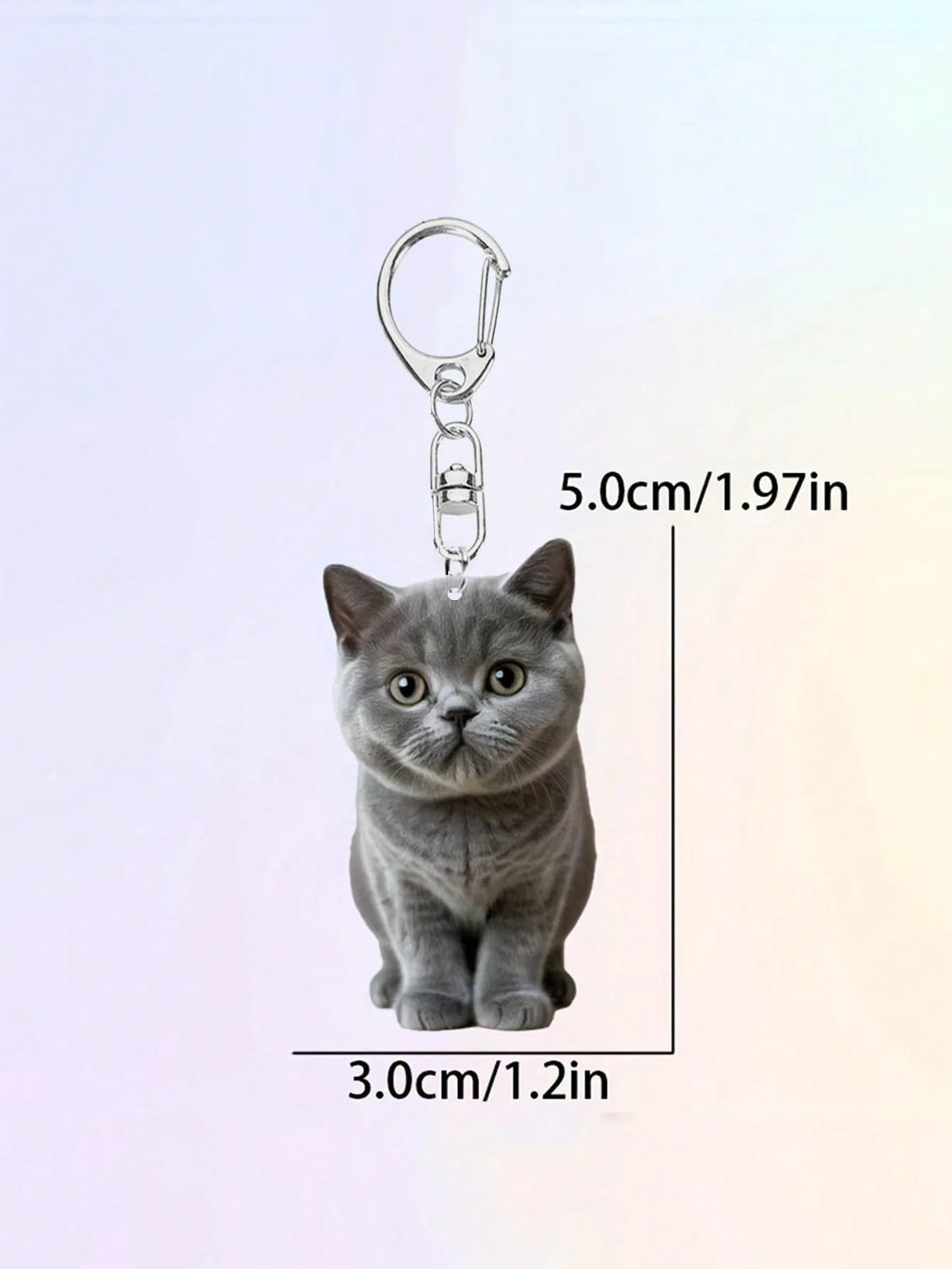 Acrylic Cat Keyring