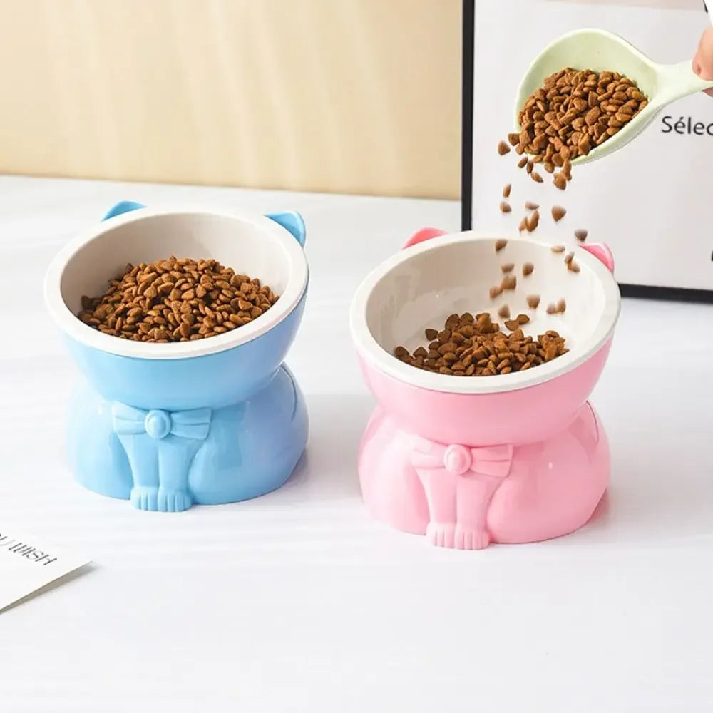 Ceramic Cat Bowl with Paw Print