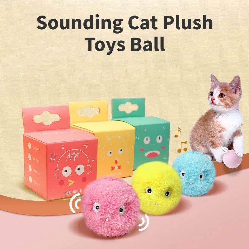 Chirping Plush Ball Cat Toys