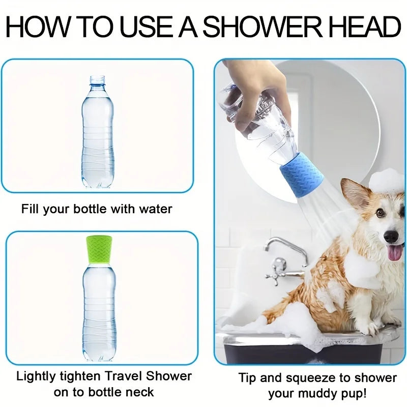 Bottle-Top Shower Head for Pets