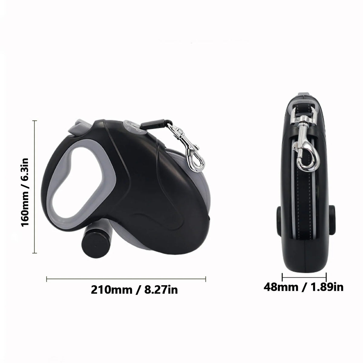 10 m Retractable Dog Lead with Bag Holder