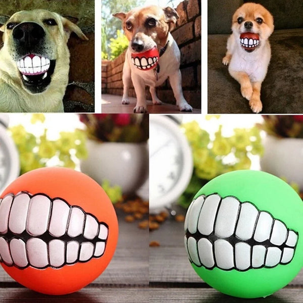 Funny Teeth Squeaky Ball for Dogs