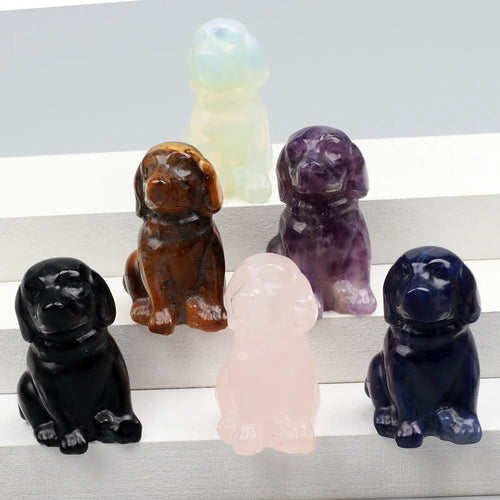 Carved Gemstone Puppy