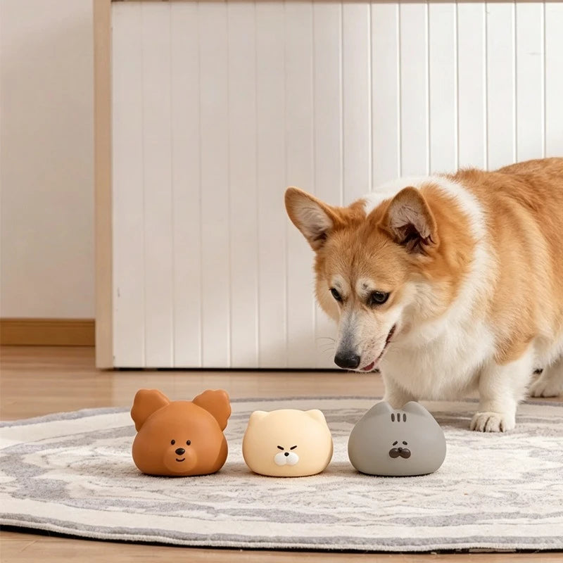 Squeaky Latex Bear Ball Dog Toy