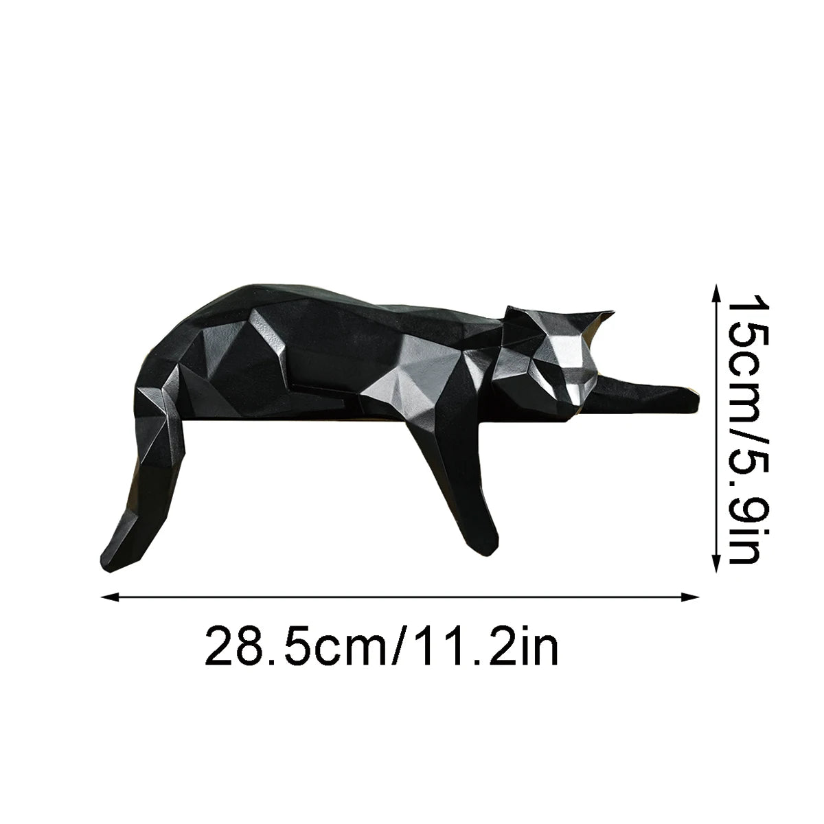 Geometric Cat Statue