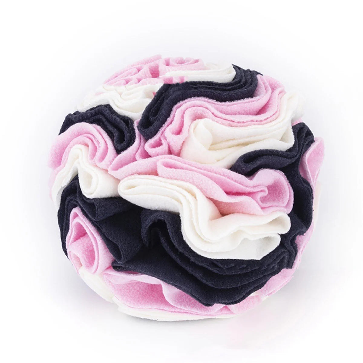 Snuffle Ball Treat Puzzle - Pink, black and white / 10 cm