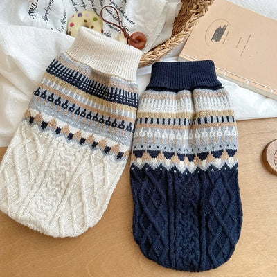 Vintage Knit Jumper for Small Dogs