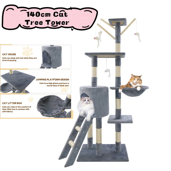 Cat Tree Tower, 140 cm