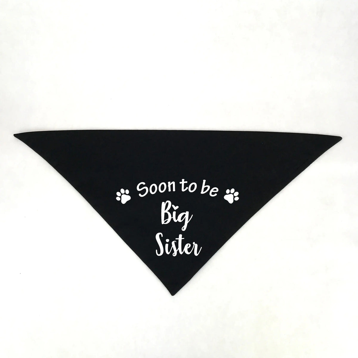 Big Sister or Big Brother Dog Bandana - Big Sister, black