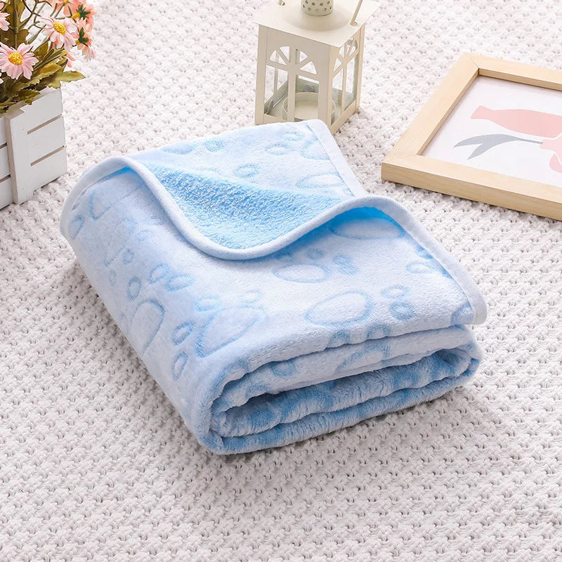 Soft Fluffy Pet Blanket - Blue / 60 x 40 cm