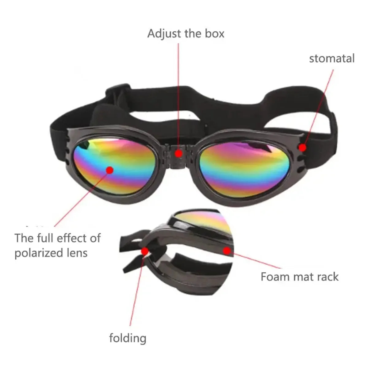 Foldable Retro Sunglasses for Dogs