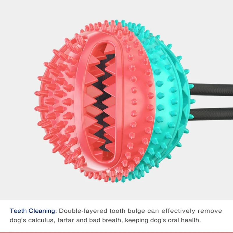 Suction Cup Tug Toy with Treat Ball