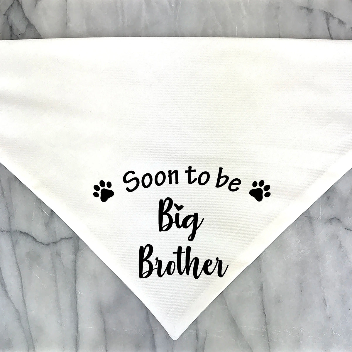 Big Sister or Big Brother Dog Bandana - Big Bro, white