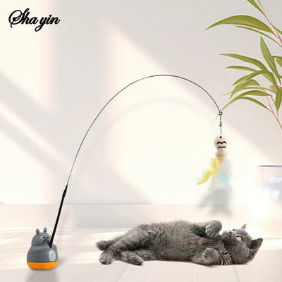 Self-Play Cat Teaser on a Weighted Base