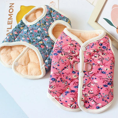 Floral Fleece Vest for Small Dogs