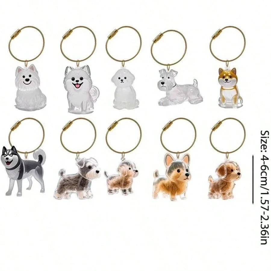 Pet Silhouette Fur Keepsake Keyring