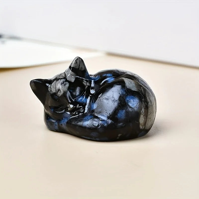 Carved Crystal Cat