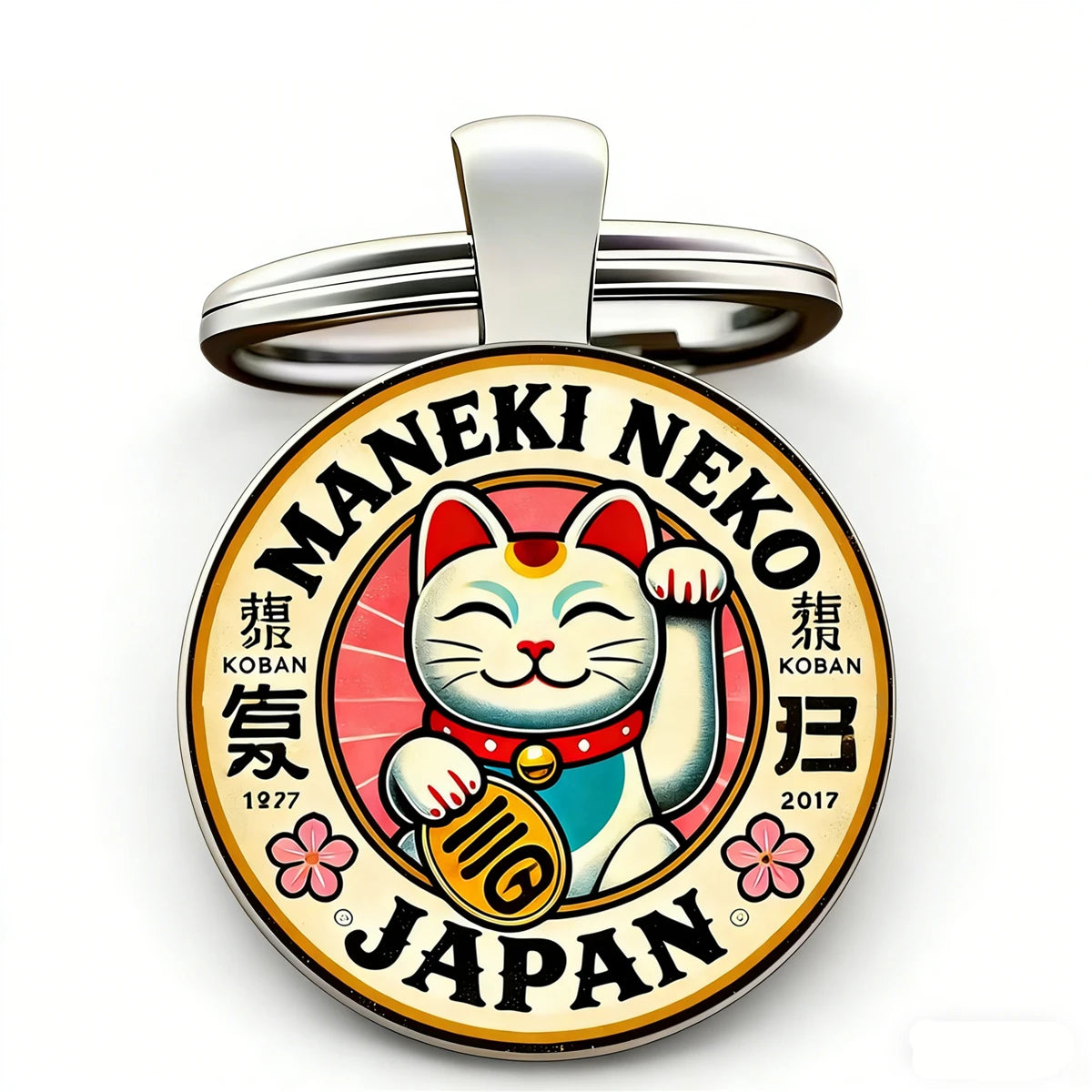 Maneki Neko Lucky Cat Keyring