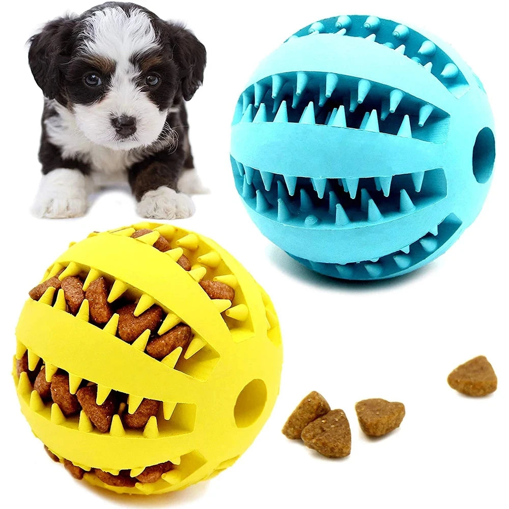 Treat Dispensing Rubber Ball for Dogs