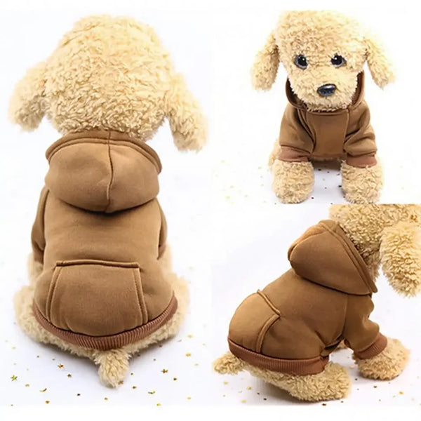 Fleece Dog Hoodie for Small and Medium Dogs