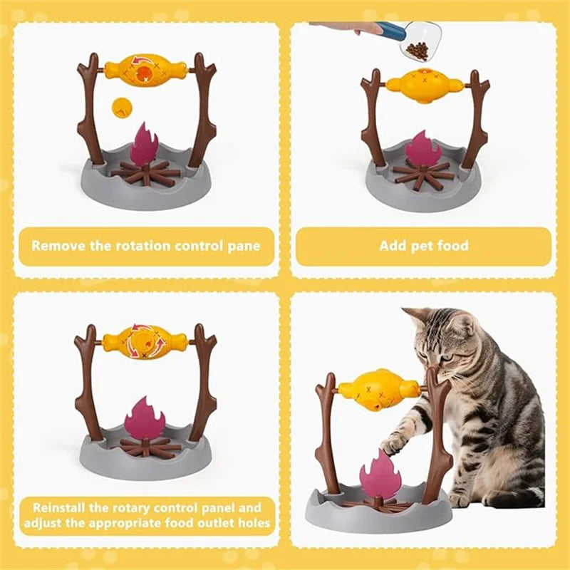 Rotating Treat Puzzle for Cats