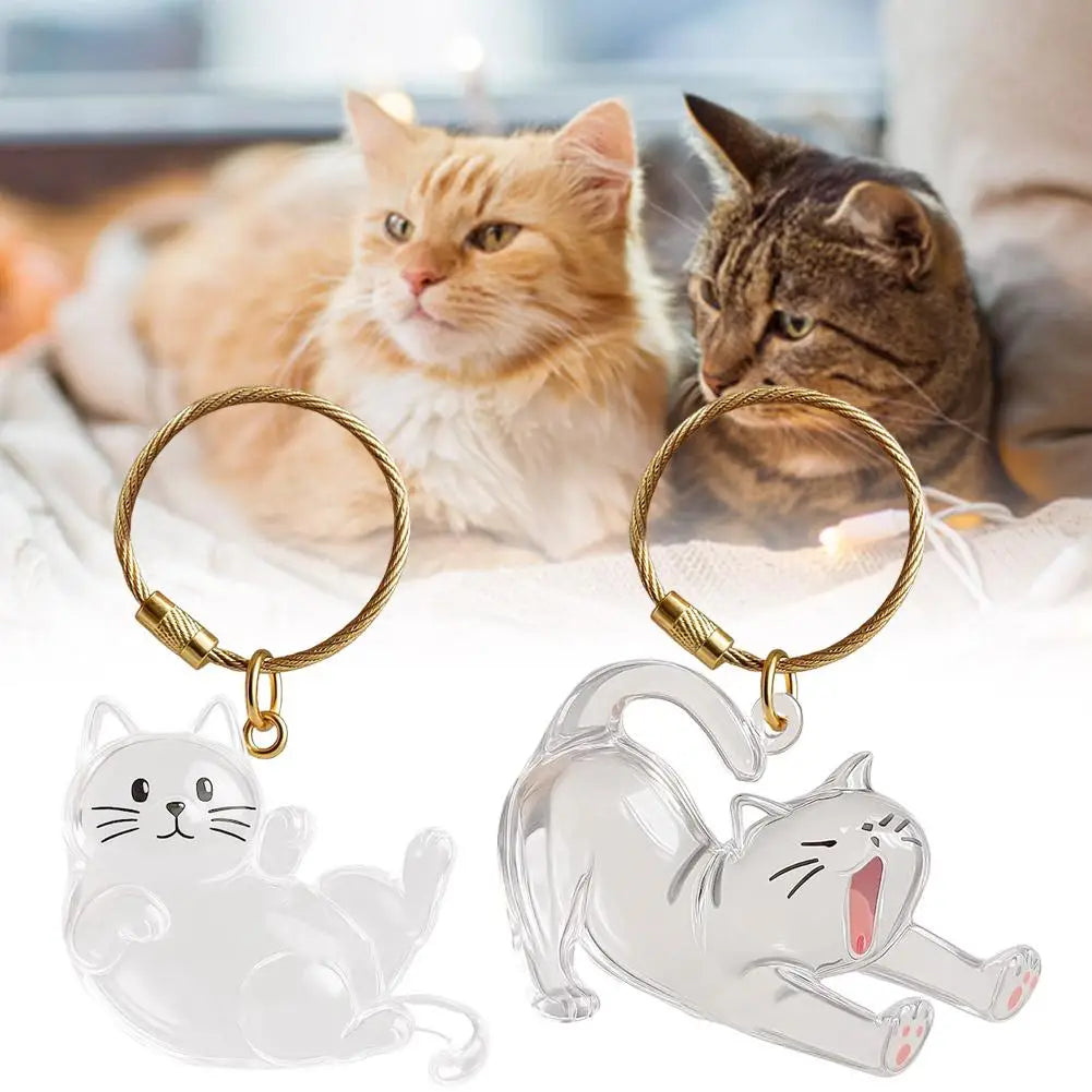 Cat Shaped Fur Keepsake Bag Charm