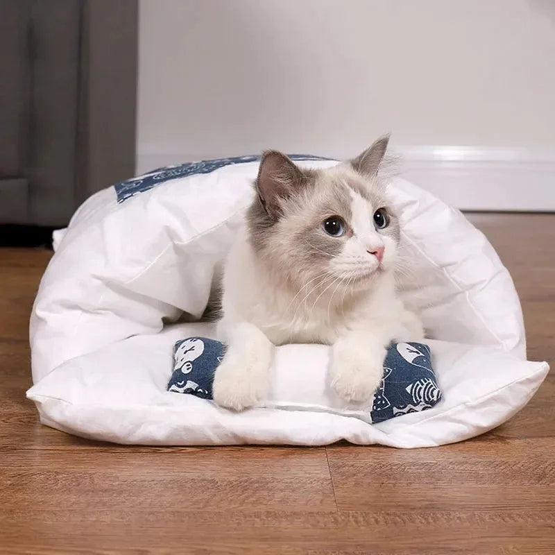 Futon-Style Cat Sleeping Bag