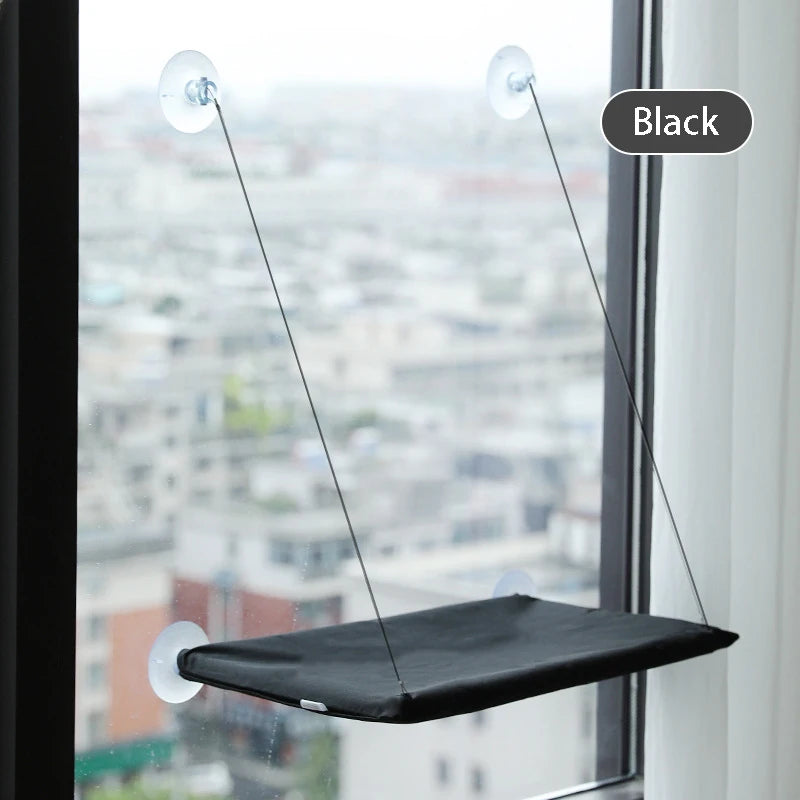 Window Hammock for Cats - Black