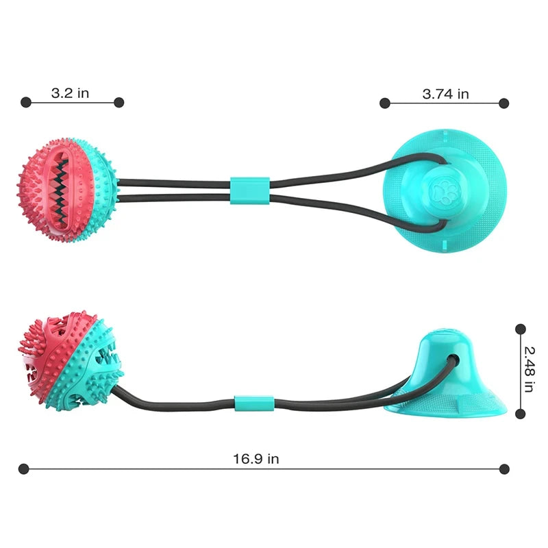 Suction Cup Tug Toy with Treat Ball