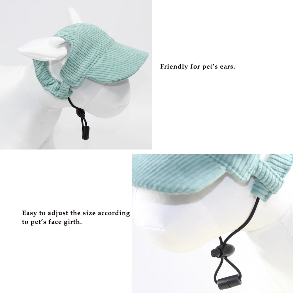 Corduroy Baseball Cap for Dogs