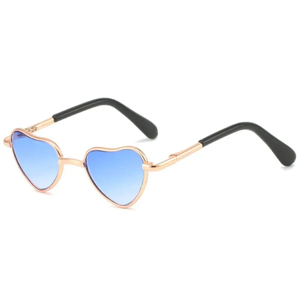 Heart-Shaped Pet Sunglasses - Gradient Blue