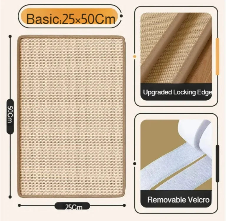 Sisal Cat Scratching Mat - 25 x 50 cm